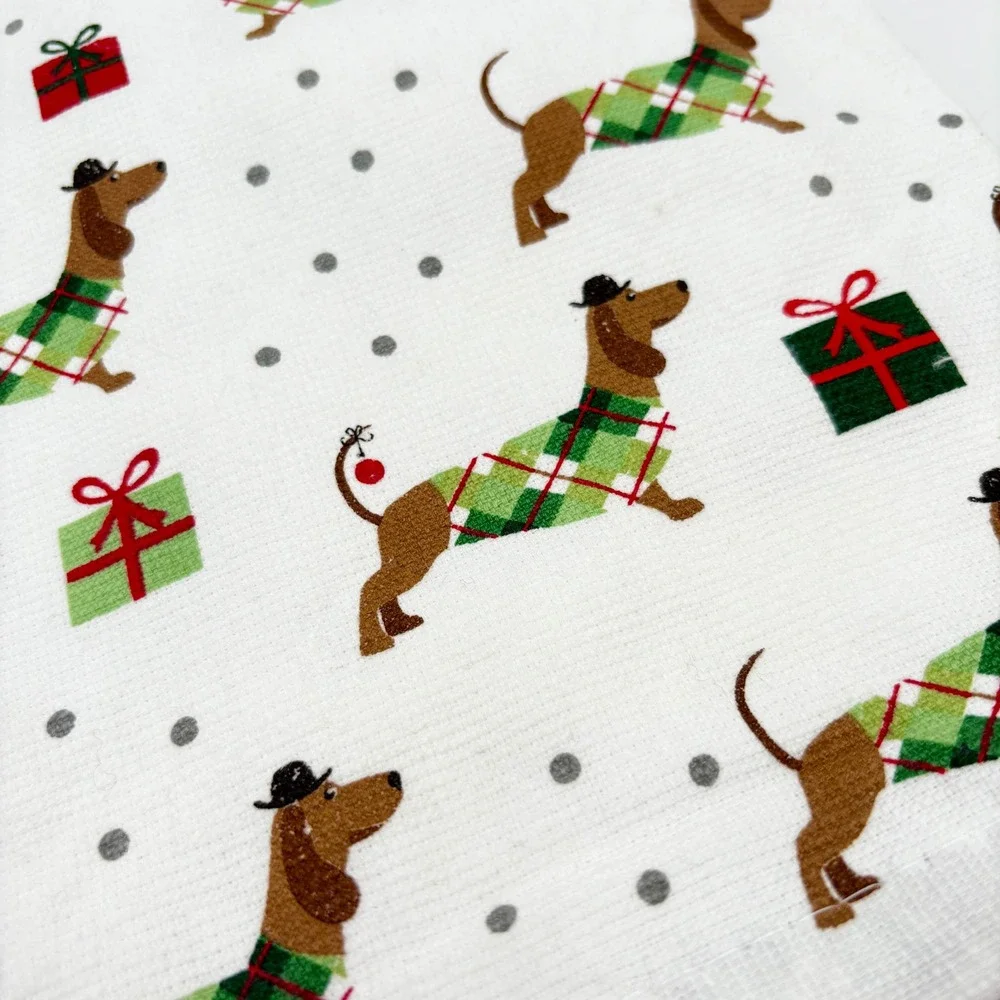 Set of 2 Blissliving Dachshund‎ Doxie Christmas Kitchen Towels Holiday Dog Gift